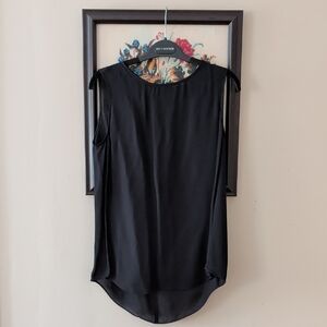 Massimo Dutti Elegant Black Sleeveless Silk Top
